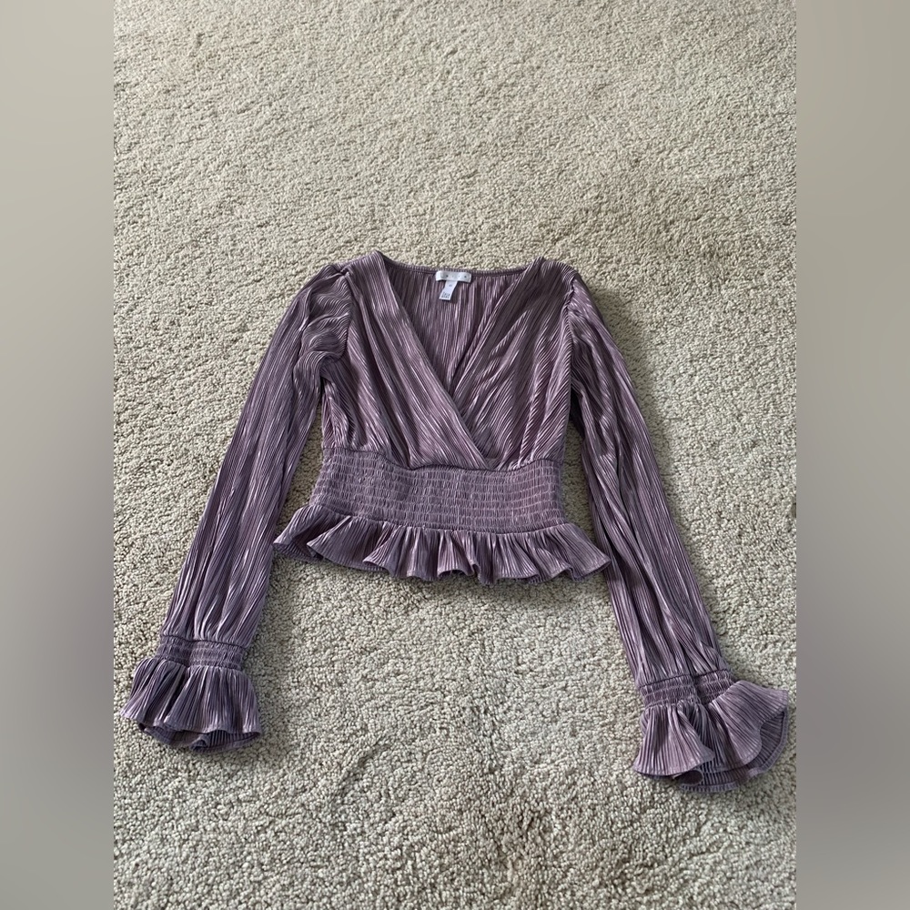 TOPSHOP Purple V Neck